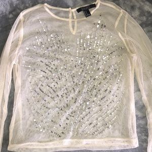 sequin mesh top